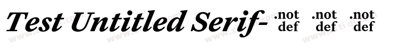 Test Untitled Serif字体转换